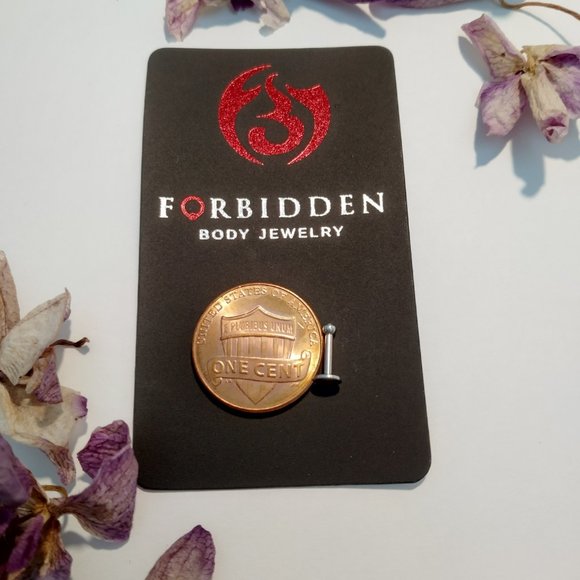 CZ 6mm 16g 316L Surgical Steel Labret Stud for Ear Helix Tragus Lip Piercing - Picture 6 of 10